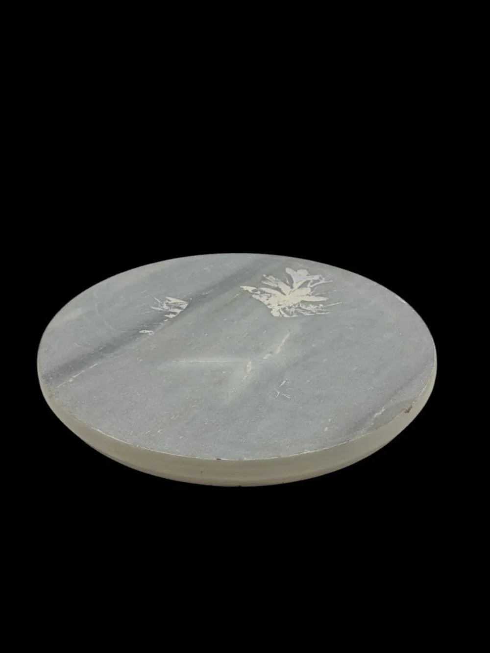 Fox Run Marble Pastry Board Round White Marble Serving Board Trivet 9.25